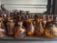 Amber bud vases