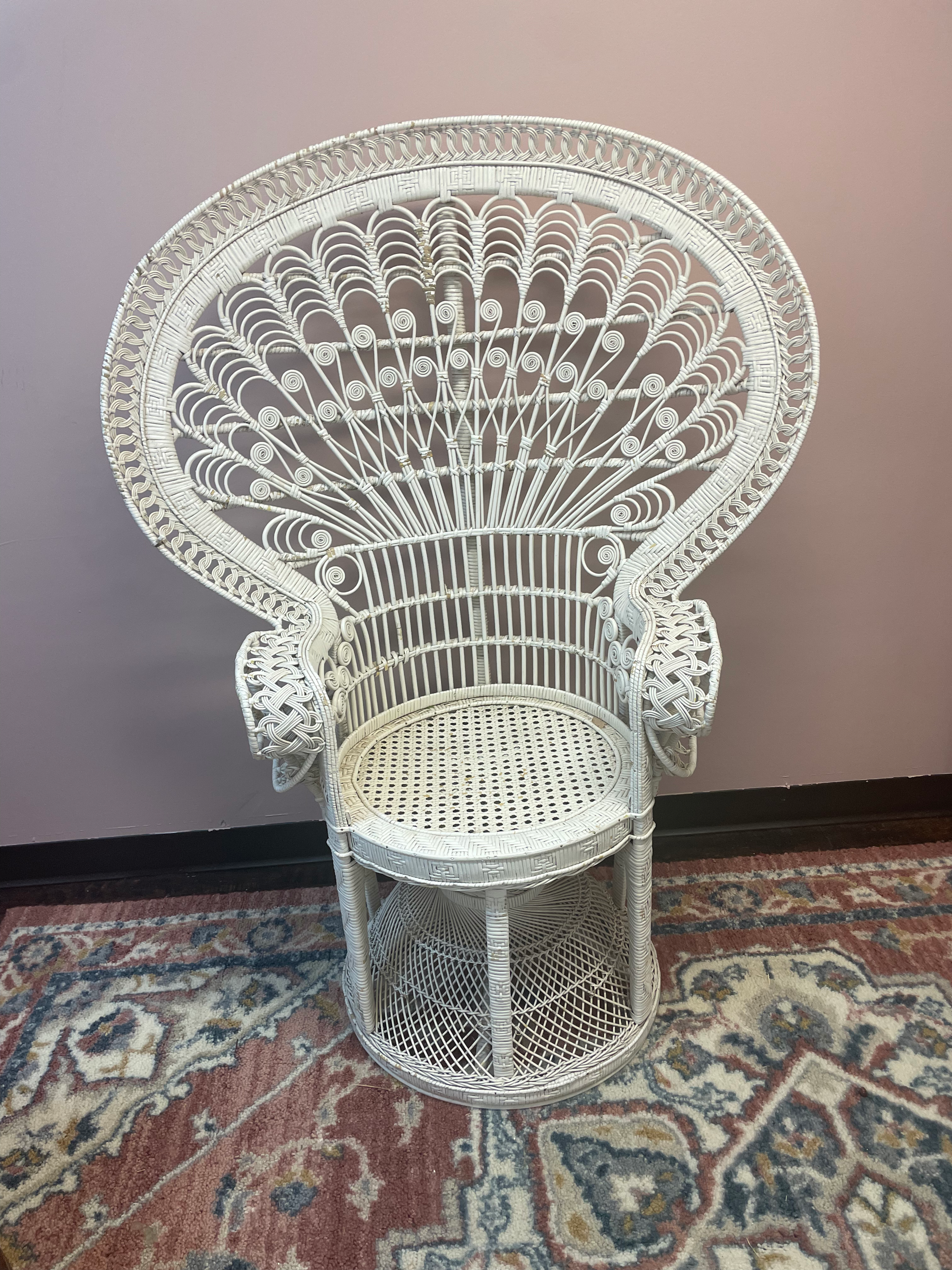 White Peacock Chair