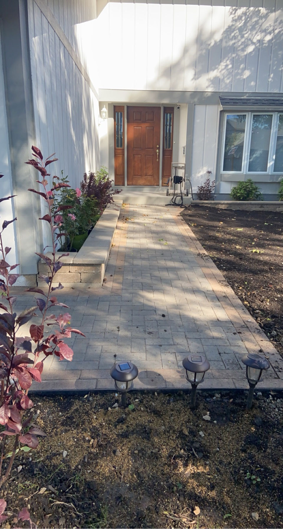 Paver Patio Front Area Entrance