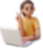 casual-life-3d-young-woman-working-on-laptop-and-showing-v-sign (1).png