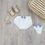 Miniature : Bloomer bébé en double gaze blanche à pois dorés