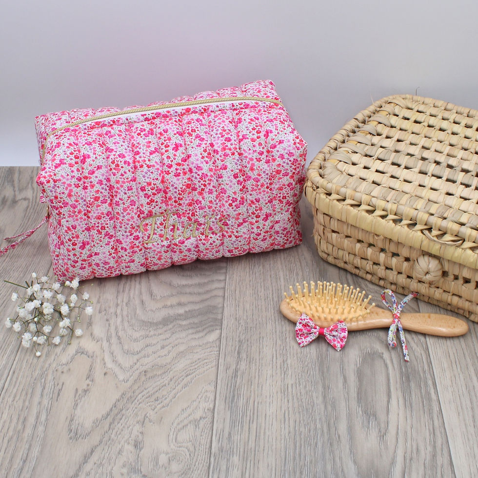 Miniature : Trousse de toilette matelassée - Liberty Phoebe -