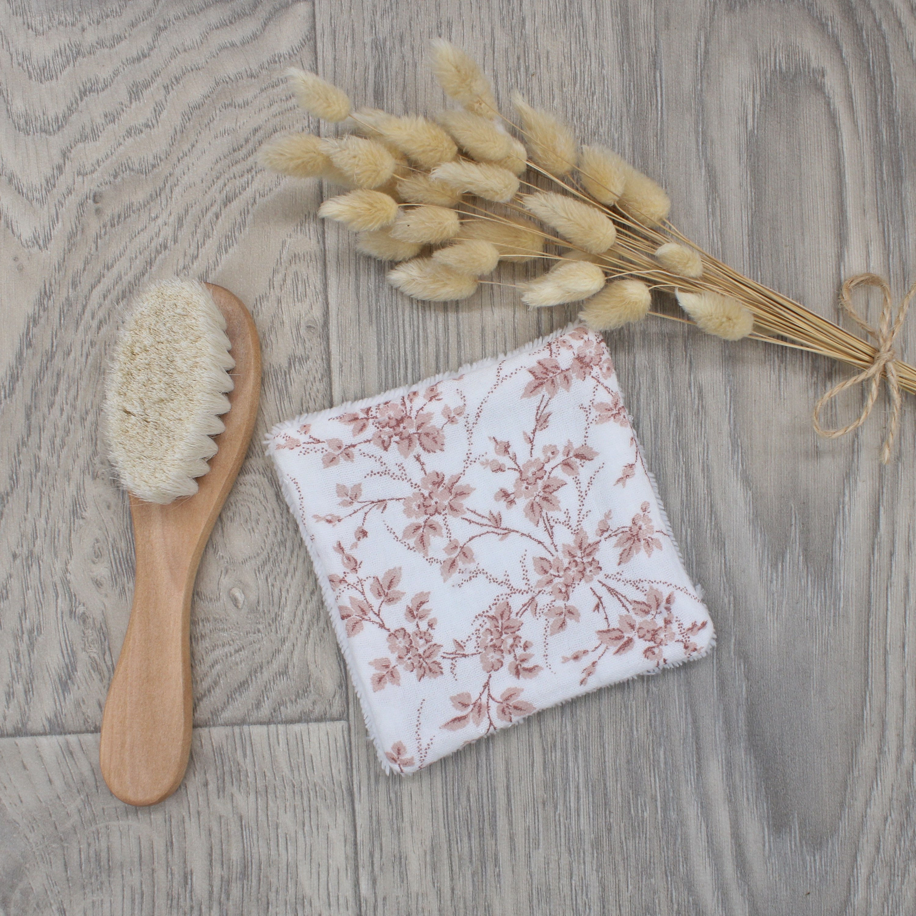 Coton / lingette lavable à l’unité - Double gaze à motifs - 