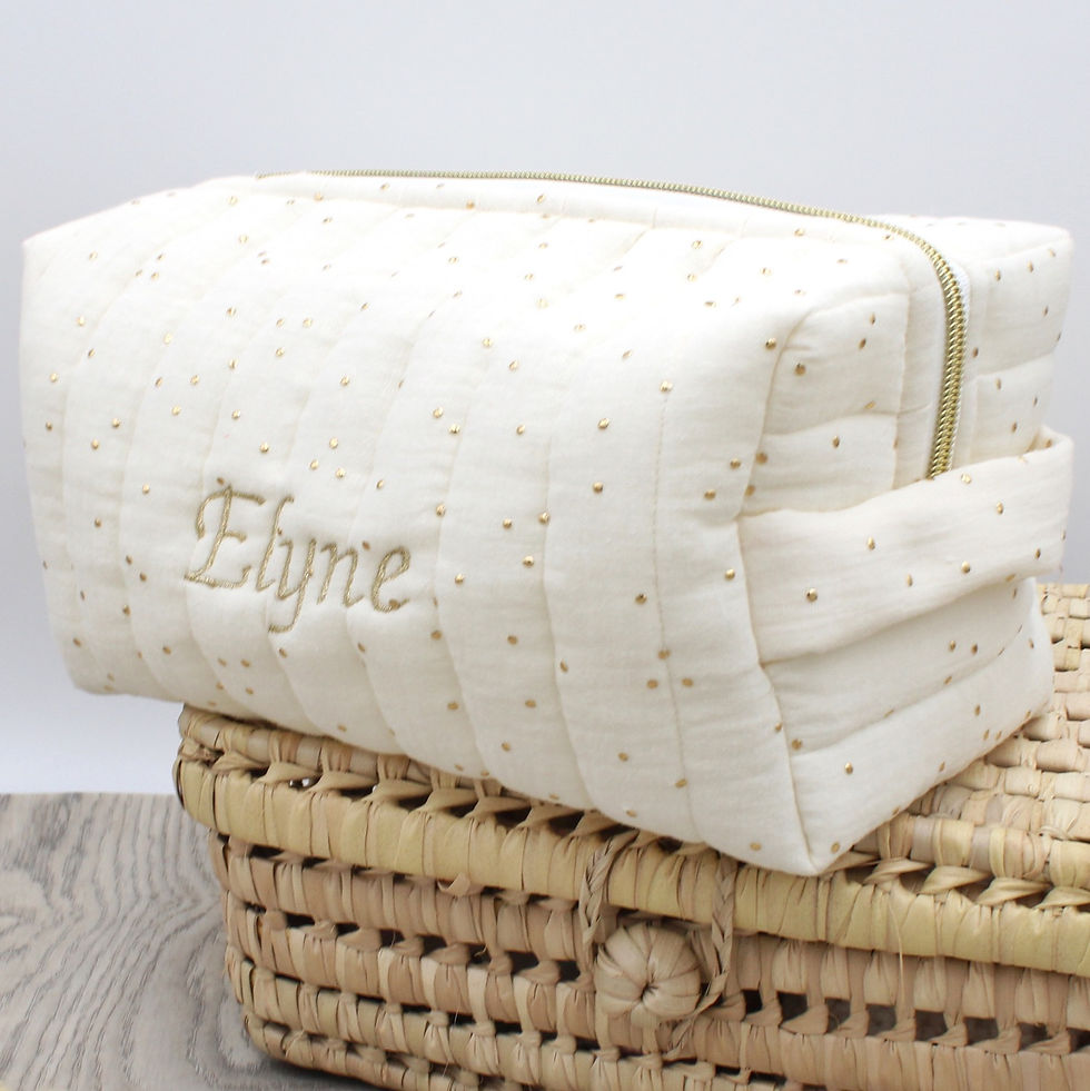 Miniature : Trousse de toilette  matelassée - Collection Charline -