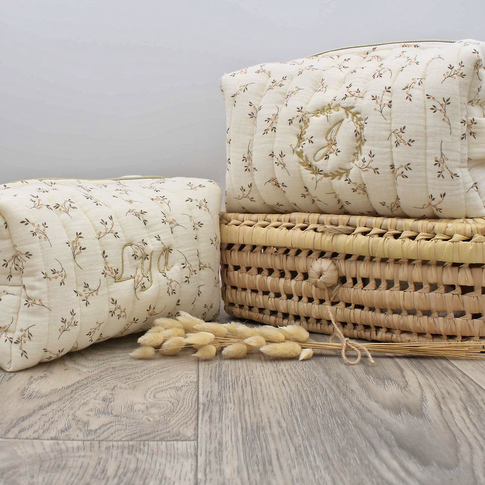 Miniature : Trousse de toilette  matelassée - Collection Louison-