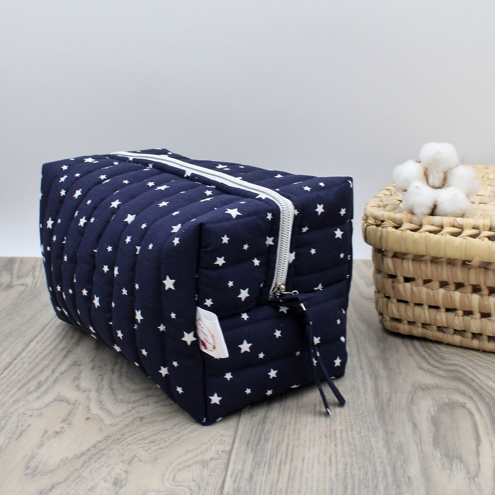 Miniature : Trousse de toilette matelassée - Collection douceur d’étoiles -