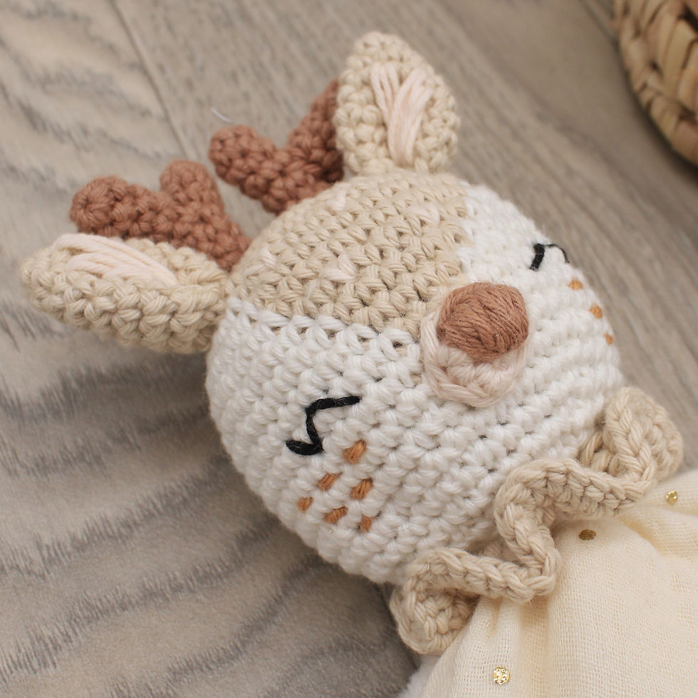 Miniature : Doudou Biche au crochet - Collection Chaline MAPR