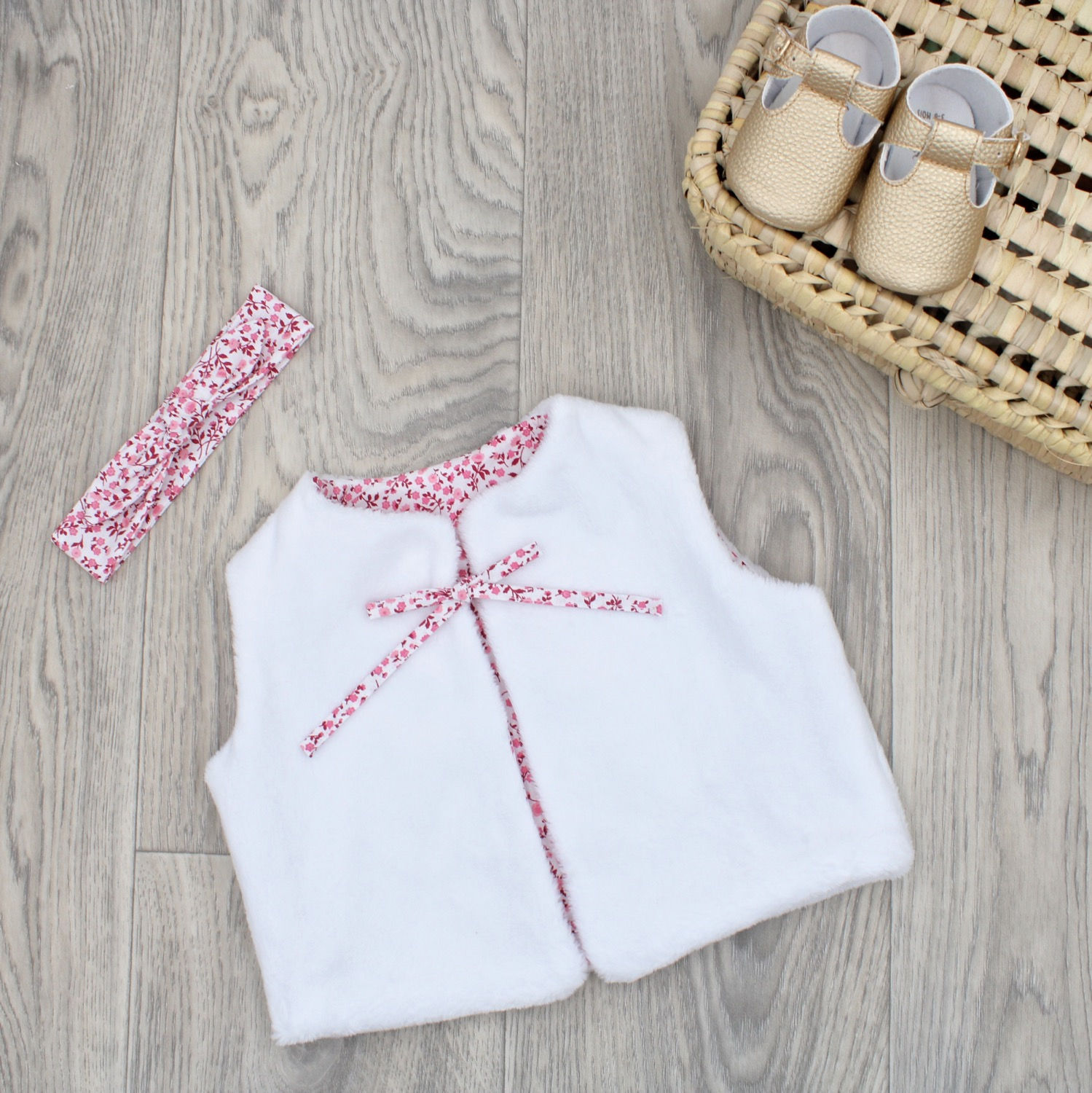 Gilet de Berger fausse fourrure lapin