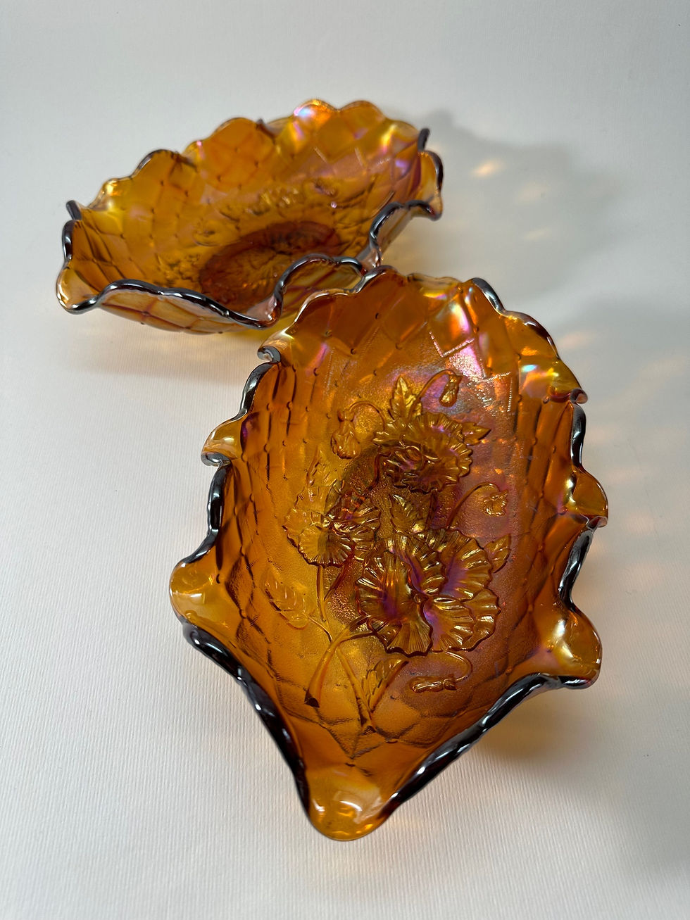 Miniatura: Bandejas o pocillos Carnival Glass