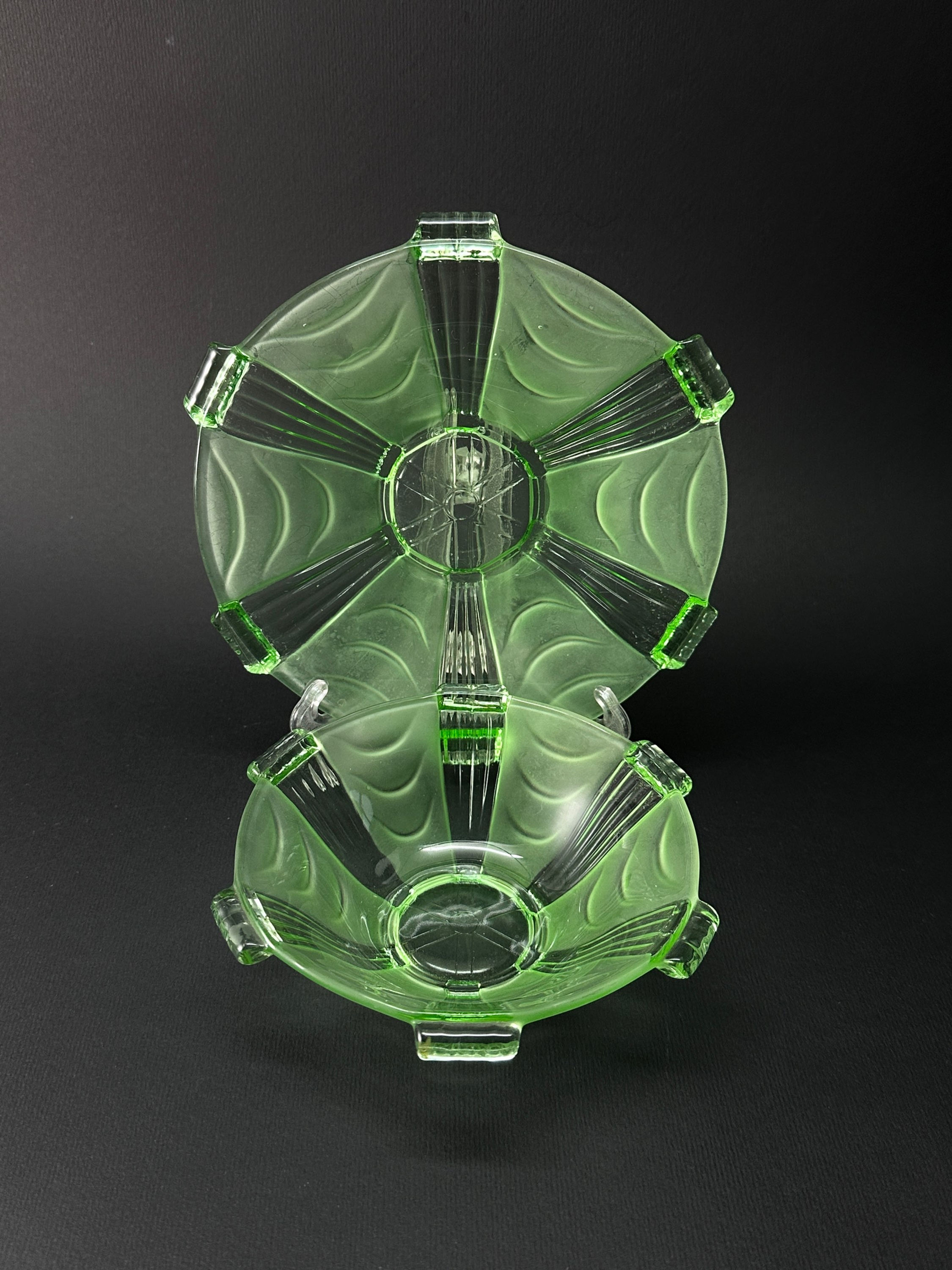 Pocillo con plato cristal Chechoslovakia