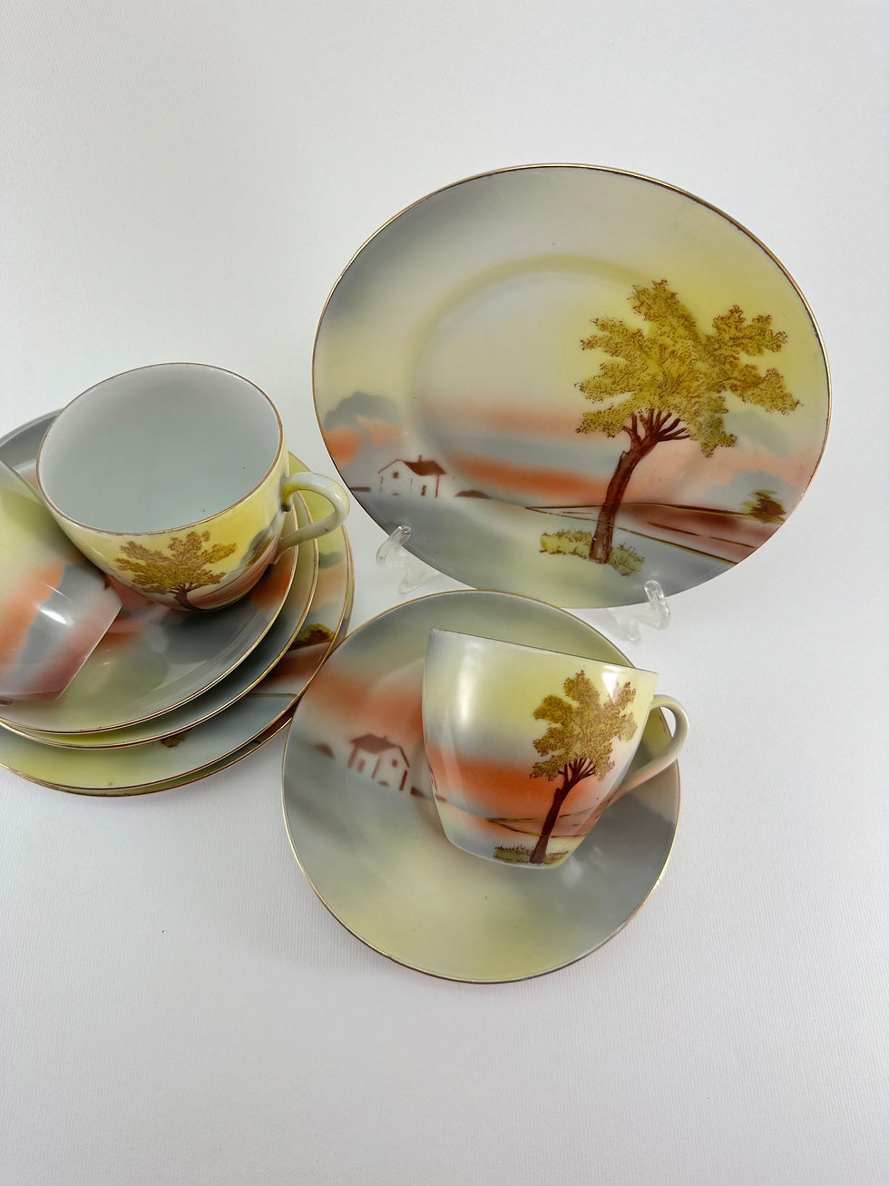 Miniatura: Tríos Porcelana Victoria Czecho-Slovakia