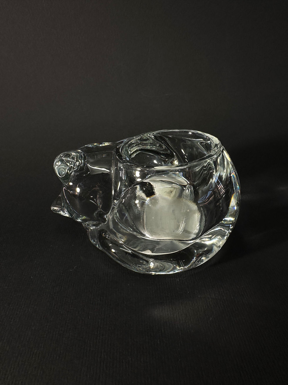 Miniatura: Portavelas cristal soplado USA