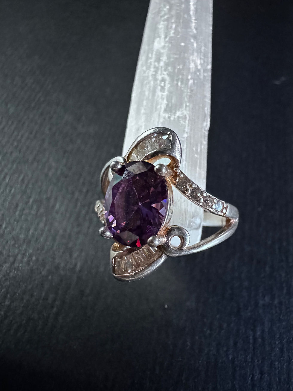 Miniatura: Anillo Cristal color Amatista