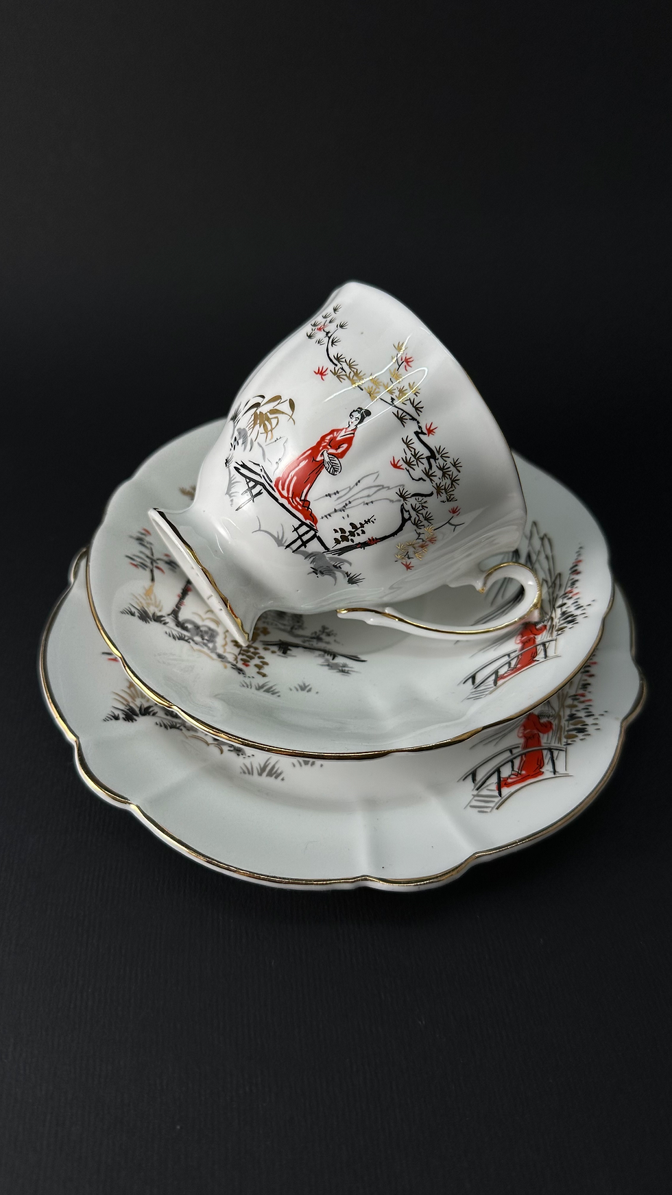 Miniatura: Trío taza Te Windsor 