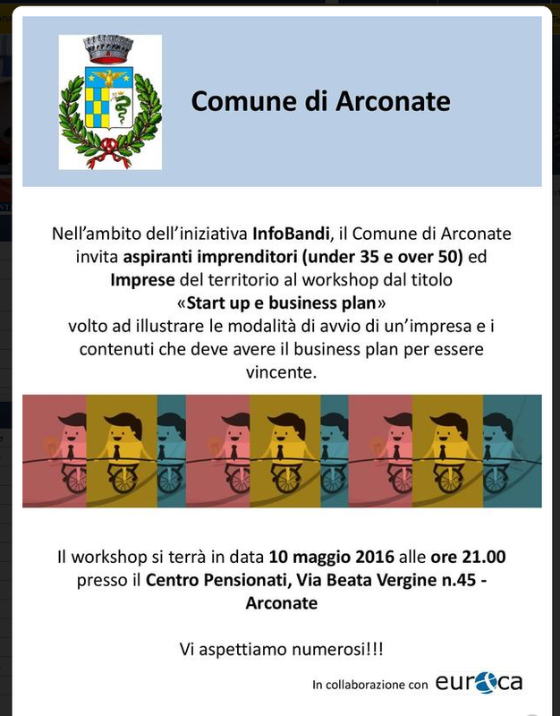 Arconate Start Up E Business Planmodalita Di Avvio E Business Plan Per Essere Vincenti