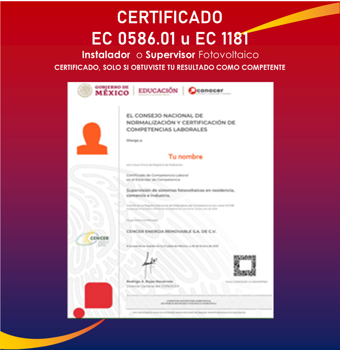 Certificado EC 0586.01 u 1181