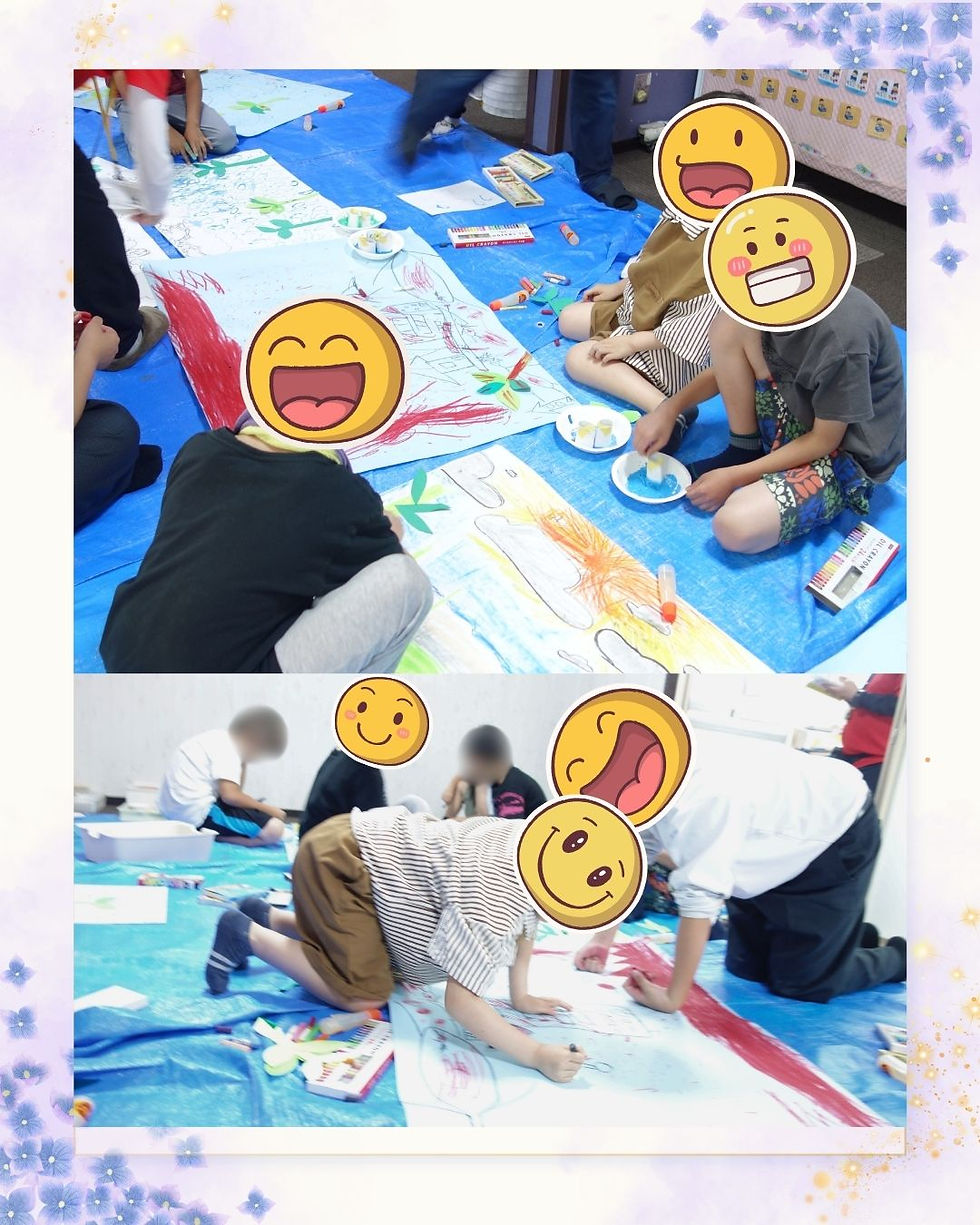 すまいる・きっず blog【雨の景色を作ろう】☔