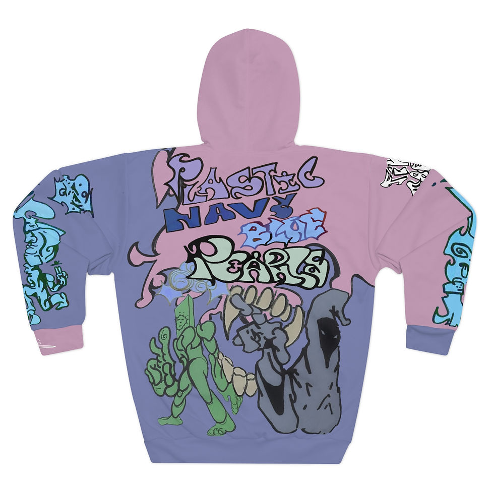 Thumbnail: DirtieByrds X Finn Jaros "Plastic Navy Blue Pearls" Sweatshirt