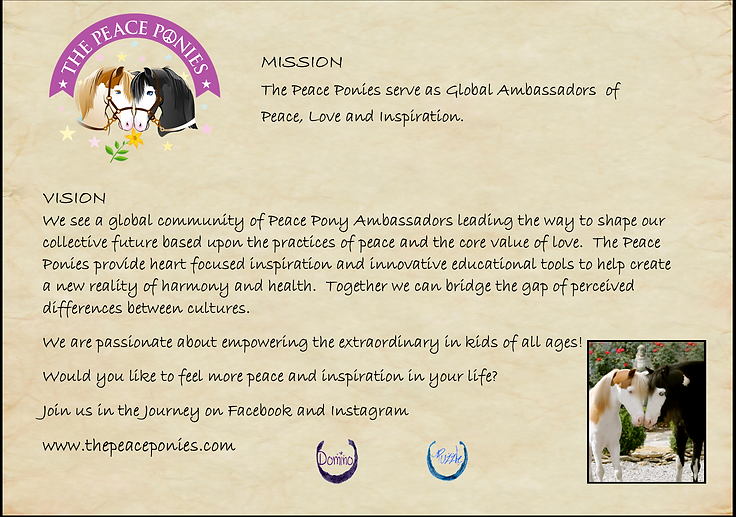 A picture of our Peace Ponies Mission and Vision 2023.png