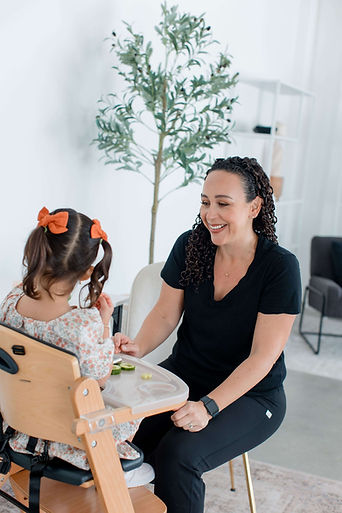 Picky Eater working on trying new foods during feeding therapy in Orange County, CA