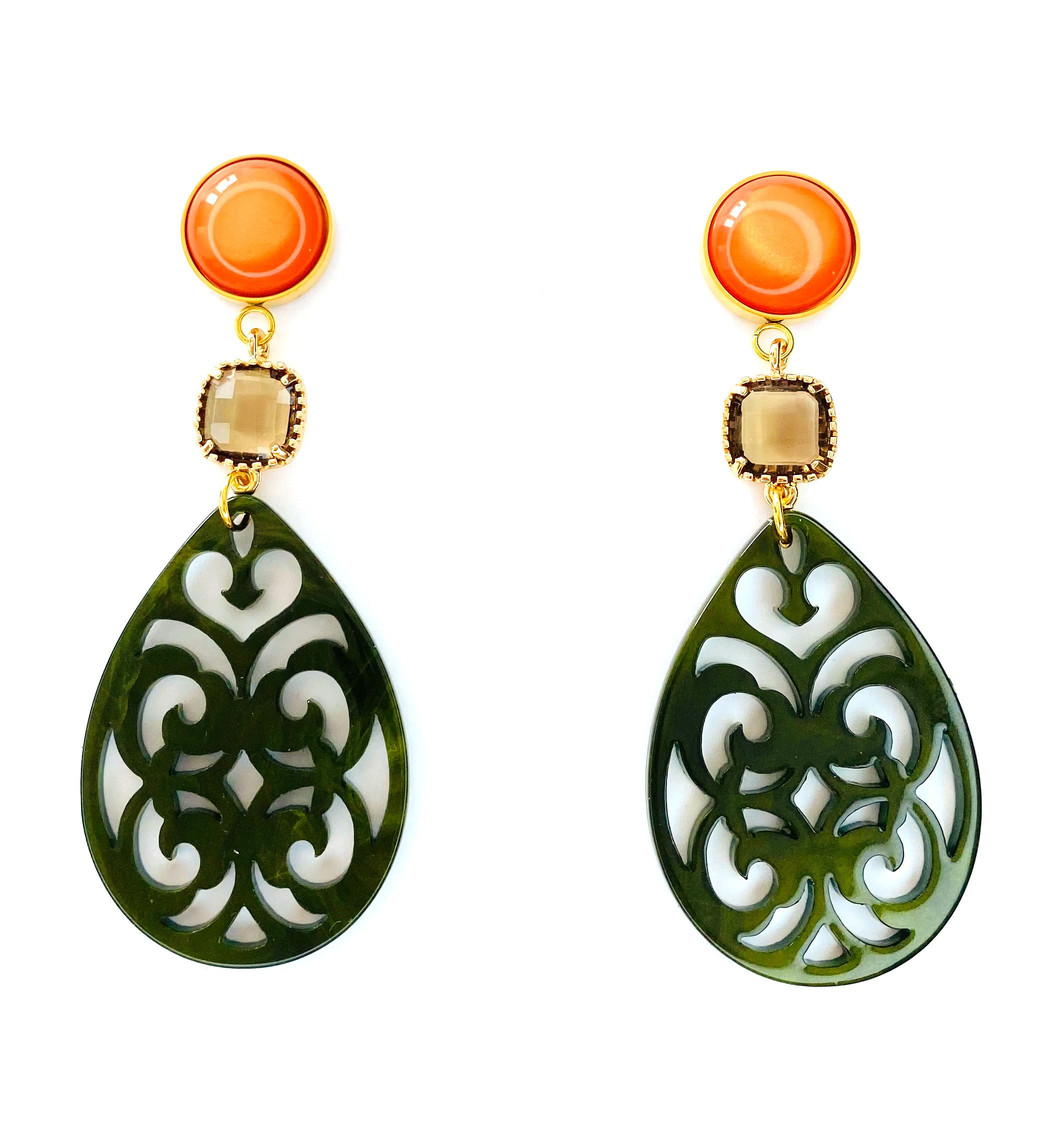 MALEYA Dark Olive - Orange