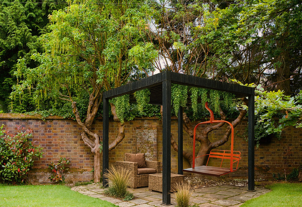 Colored outdoor SnowSwing Installation | SnowSwings | Interior design | Ski lift swing seat, ski lift bench | Metal Furniture For Commercial And Residential Spaces | UK