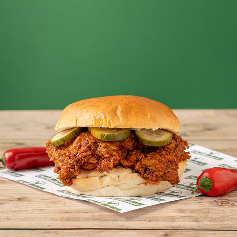 Nashville Hot  Chickadee's Fried Chicken Sandwich Burger