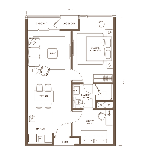PSQ TYPE B1 - 770SQFT