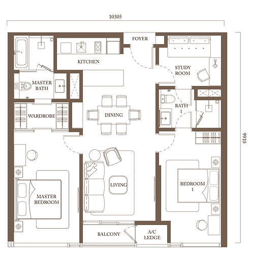 PSQ TYPE C3 - 1100SQFT