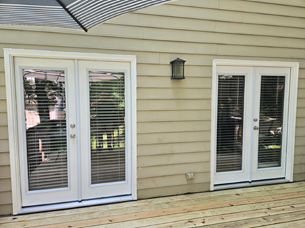 French doors (and deck) recently installed by Georgia Quality Handyman Services.