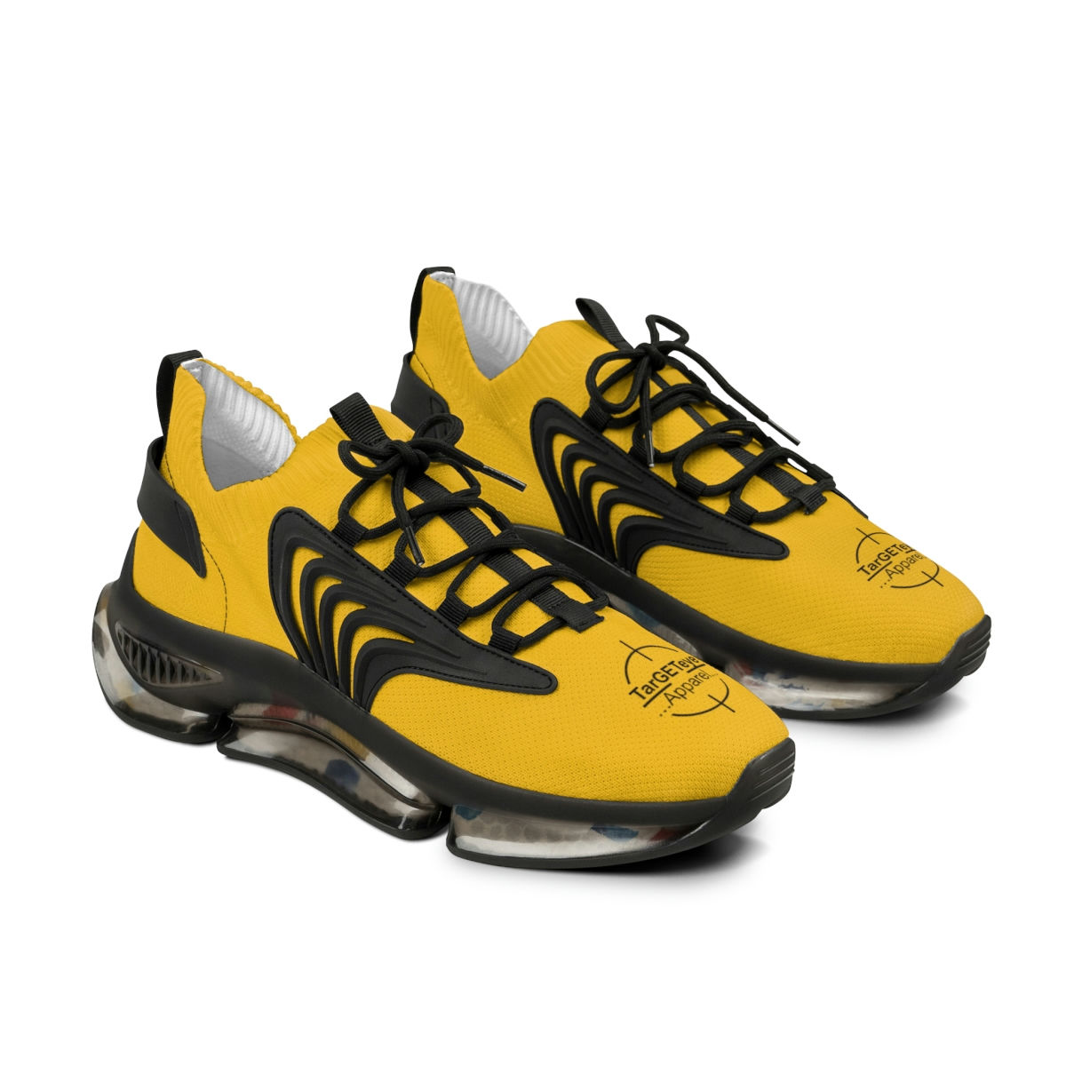 TarGETeye Men's Yellow Mesh Sports Sneakers