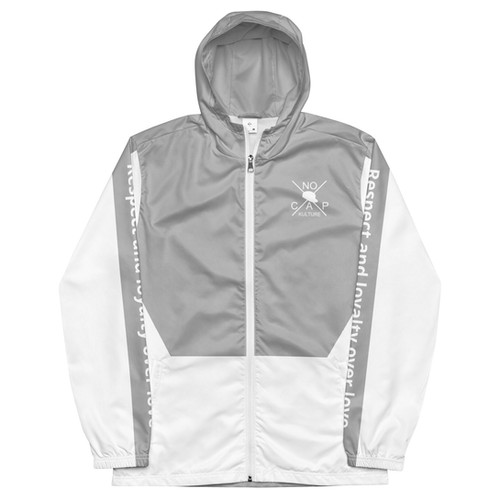 【SATIIIZ】Morgan Cap Hood Windbreaker No Cap Kulture Light Grey Windbreaker | TarGETeye Apparel