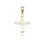 Miniatura: Pingente Crucifixo Cristal (Banho Ouro*)