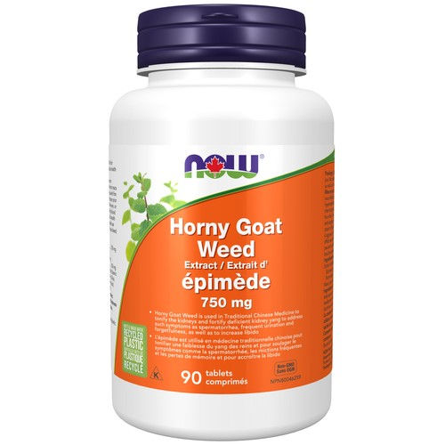 NOW Supplements Horny Goat Weed 750mg Tablets, 90 Capsules