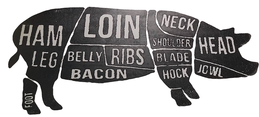 Black%20wood%20showing%20Part%20of%20pig%20diagram%20isolated%20on%20white%20background.%2