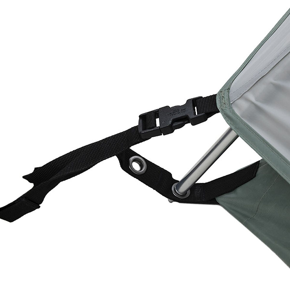 Thumbnail: Product detail shots of a white camping tent