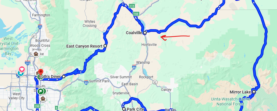 A map of the Mirror Lake route loop
