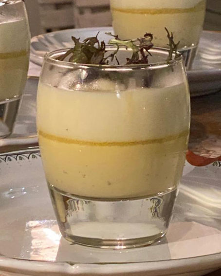 Chef Yvan Gilardi’s ‘foie gras royal’ with parsnip velouté 