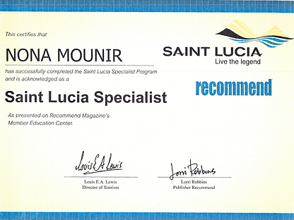 St Lucia Specialist Certificate