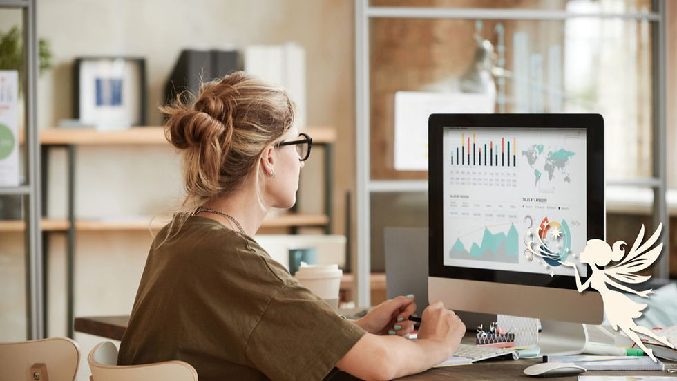 person reading a website with highlighted story structure for business communication