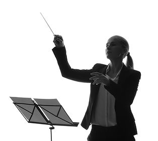 Silhouette of female orchestral conductor on white background.jpg