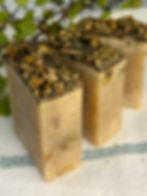 100g bars of chamomile flowers and lavender handmade soap