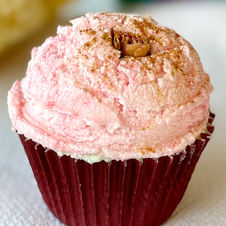 Vintage Rose Fizzing Bath Cupcake Melt.