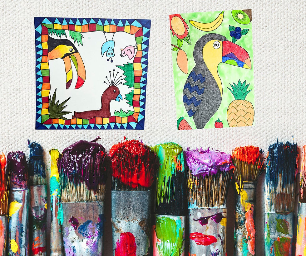 Paint Brushes Fancy Pencils Kids Art Studio