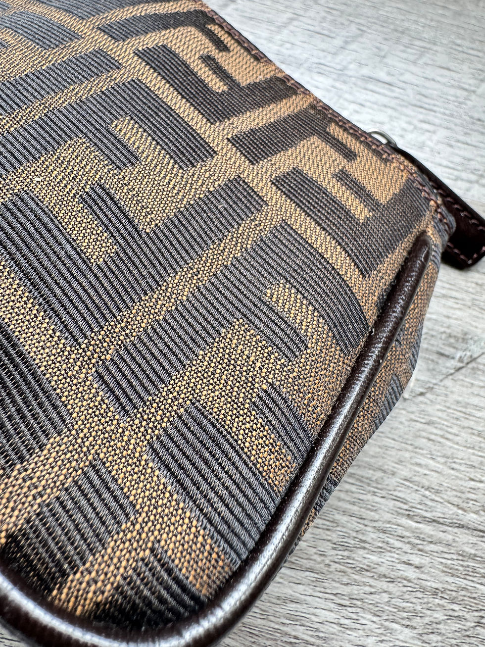 Thumbnail: Zucca Canvas Pouch black/brown