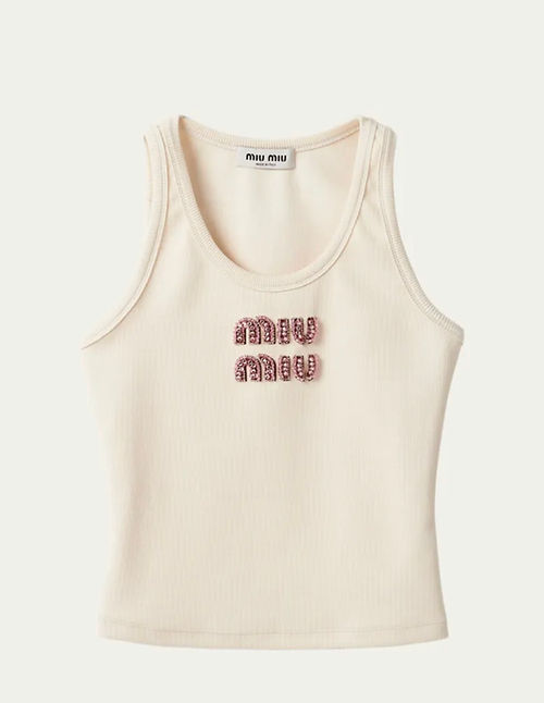 Miu Miu tank top with sequin embellishment | 10Thirteen Vintage Miu Miu tank top with sequin embellishment | 10Thirteen Vintage