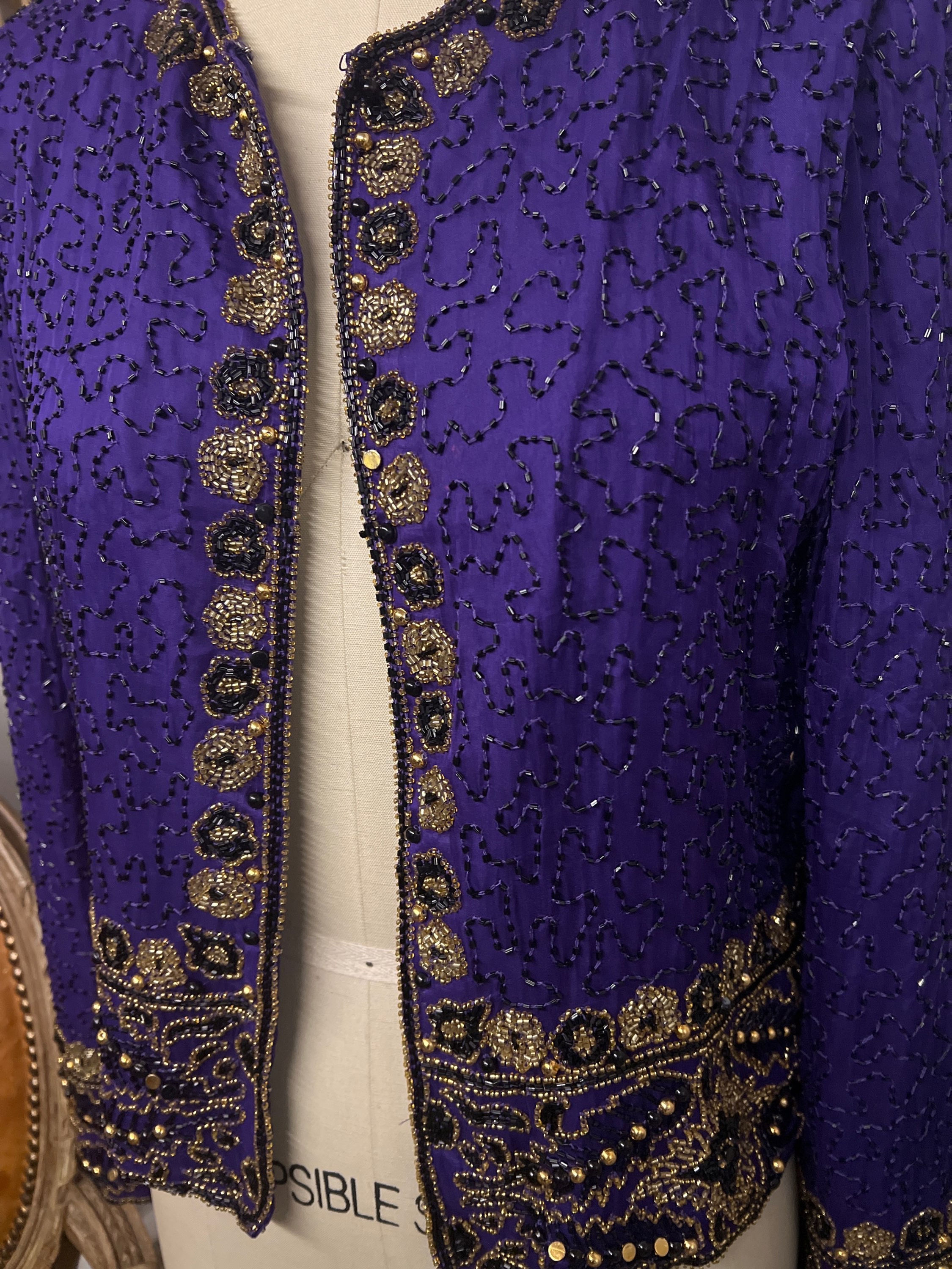 Vintage purple sequin blazer 
