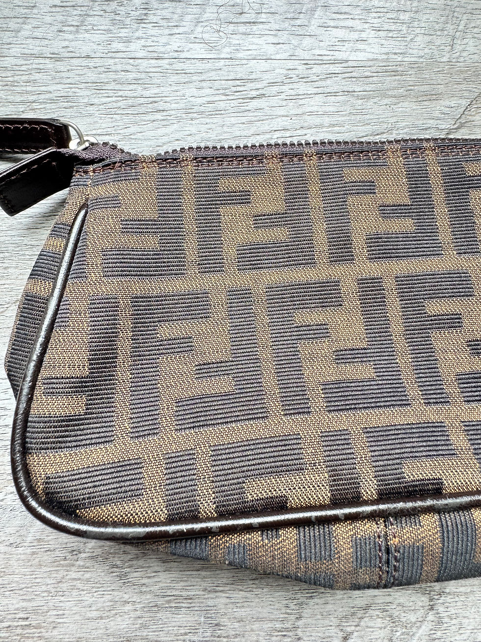 Thumbnail: Zucca Canvas Pouch black/brown