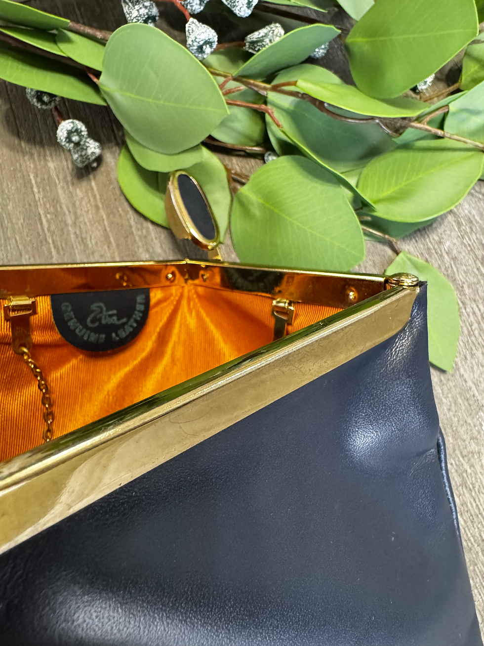 Thumbnail: Vintage Etra Leather clutch (blue)
