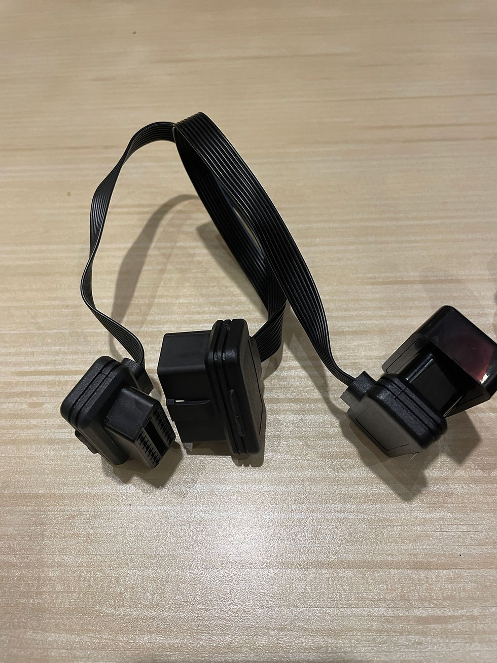 Thumbnail: Dual Female Y Splitter Elbow 16Pin OBD 2 Extender ODB OBD2 Cable 16 Pin Male To 